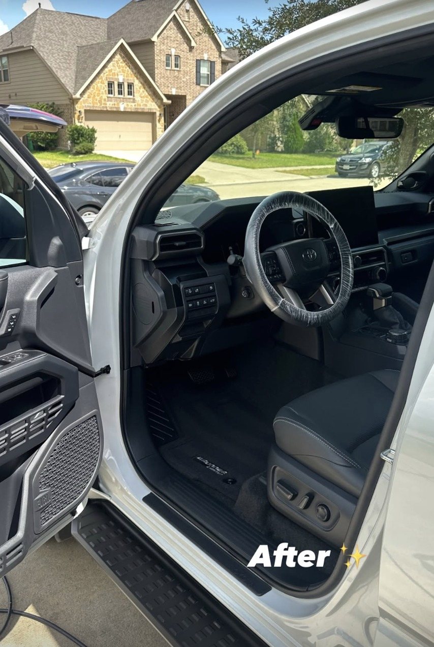 Truck interior after detail
